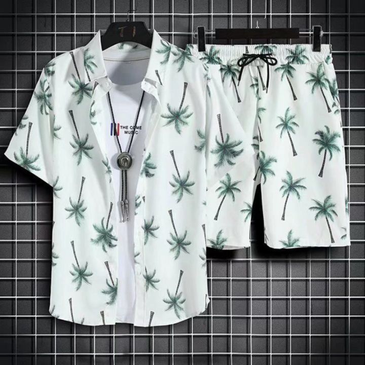 Hawaiian%20Style%20Beach%20Pants%20Men's%20Loose%20Quick-Dry%20Casual%20Suit%20Printed%20Shirt%20Shorts%20Couple%20plus%20Size%20Set%20-%20Image%205