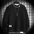 Sweatshirt boys autumn and winter new trendy ins trend hoodless round neck pullover long sleeve t-shirt two loose tops. 
