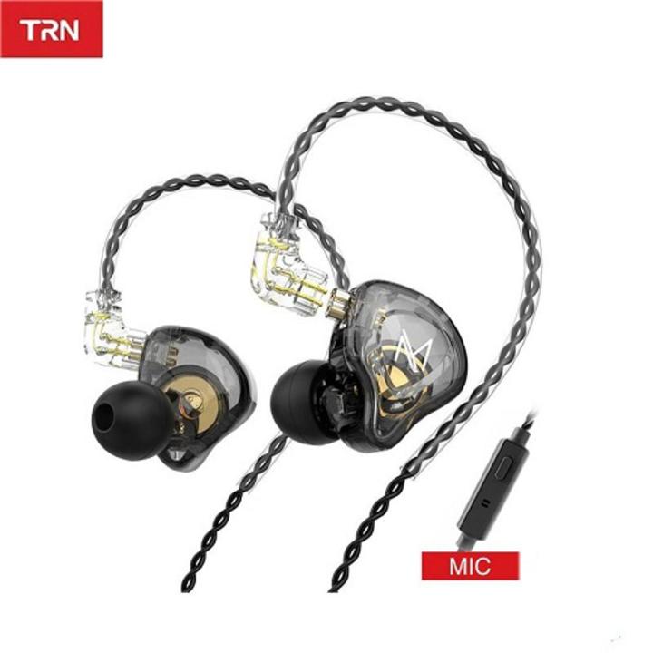 TRN MT1 HiFi 1DD Dynamic In-ear Earphone Drive HiFi Bass Metal Monitor Running Sport-green and black