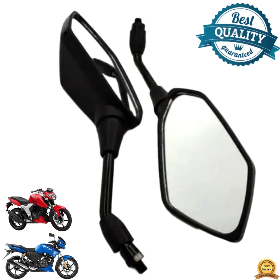 Looking Glass For Rtr Bike 150 160Cc Black 1Pair 1Set 2Pcs Looking Glass For Bike Daraz .bd