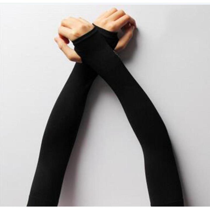 Arm Sleeves With Hand Cover for men and women -Black