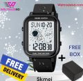 New SKMEI 1971 Multiple Time Digital Analog Watch Black.