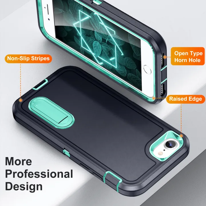 3%20In%201%20Full%20Cover%20Shockproof%20Phone%20Case%20With%20Stand%20For%20iPhone%208%20/%207%20/%206%20/%206s%20/%20SE2%20/%20SE3%20/%20iPhone%20SE%202022%20/%202020%20Thick%20Hard%20Phone%20Casing%20Contrasting%20Colors%20Fashion%20Phone%20Cover%20Shell%20-%20Image%205