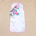 Cheongsam Dress 2Y-8Y Baby Girl Summer Clothes Peacock Sleeveless Slim Traditional Dress Child Girls Clothes Chinese Style Qipao. 