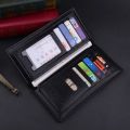Classic Business Men Long Bifold PU Leather 3 Color Solid Wallet Casual Card Clutch Purse Pockets.