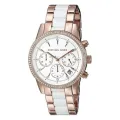 MK 6307 MKors Women's Luxury Ritz Rose Gold-Tone Cronographic Watch. 