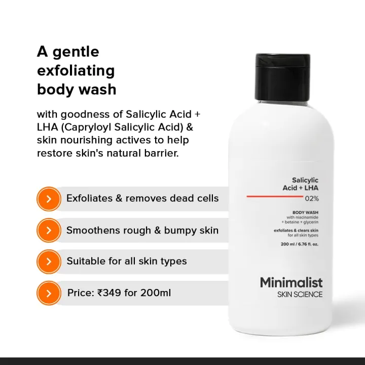 Minimalist%202%25%20Salicylic%20Acid%20+%20LHA%20Body%20Wash%20%7C%20Gentle%20Exfoliating%20Bodywash%20for%20Body%20Acne,%20Un-even,%20Rough%20&%20Bumpy%20Skin%20%7C%20Sulphate%20(SLS),%20Dye,%20&%20Fragrance%20Free%20%7C%20Shower%20Gel%20for%20Women%20&%20Men%20%7C%20200%20ml%20-%20Image%204