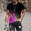 Speckled Tie Dye Pattern 3d Printed T-shirt Fashion Men Streetwea Casual Sports Shirt Male O-neck Oversized Tops Tees Clothing. 