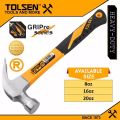 TOLSEN Claw Hammer ( 8oz | 16oz | 20oz ) GriPro Series Fiberglass Handle. 