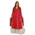 Ready Made Naira Cut Cotton Fashionable Stitched Long Salwar Kamez Orna For Stylish Women / Girls ( 3 Pcs ) - 3 Pice Dress. 