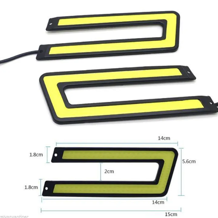 1PC%20U-Shaped%2012V%20LED%20COB%20Car%20Auto%20DRL%20Driving%20Daytime%20Running%20Lamp%20Fog%20Light%20-%20Image%203
