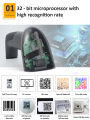 JR650 Wired Barcode Scanner Handheld Wechat Scanner Reader for Mobile Payment Computer Screen Supermarket Retail Store Warehouse. 