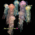 Color DIY Jellyfish Lamp Lantern Mermaid Parti Jellyfish Light Lantern Girls Happy Under The Sea Theme Birthday Party Decor. 