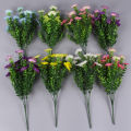 15 Heads Artificial Flowers Plastic Plants Wedding Garden In/Outdoor Decor Silk Daisy Plants Floral Arrangement Decors.