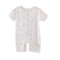 Baby clothes, thin short sleeved jumpsuit, pure cotton breathable mesh, A-class romper, full moon baby pamas, summer. 
