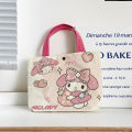 Sanrio Cartoon Canvas Bag Pochacco Kuromi Portable Handbag Kawaii Melody Large Capacity Women Shopping Bags Storage Bag. 