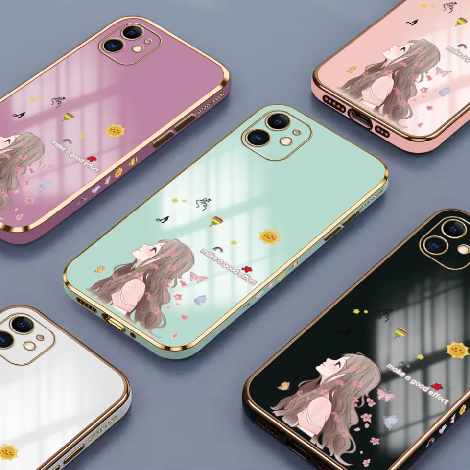 TA for Samsung Galaxy A51 Back Cover Free Lanyard Charming Girl