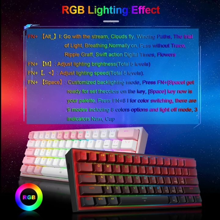 REDRAGON%20Fizz%20K617%20RGB%20USB%20Mini%20Mechanical%20Gaming%20Wired%20Keyboard%20Red%20Switch%2061%20Key%20Gamer%20for%20Computer%20PC%20Laptop%20detachable%20cable%20-%20Image%202