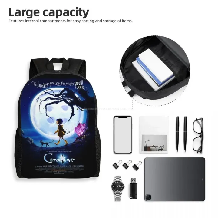Halloween%20Horror%20Movie%20Coraline%20Backpack%20for%20Men%20Women%20Water%20Resistant%20College%20School%20Bag%20Print%20Bookbags%20-%20Image%205
