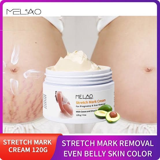 Melao Stretch Mark Cream120g For Pregnancy And Scar Removal Treatment With Cocoa And Shea Butter Belly Moisturizer