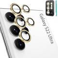 For Samsung Galaxy S22 Ultra 5G 5PCS Camera Lens Protector Rings Aluminium+Tempered Glass Scratch Resistant. 