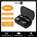 M10 TWS Earbuds 2500mAh Charging Box Bluetooth-compatible Stereo Waterproof. 