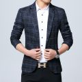 New Mens Blazers Slim Fit Suits for Men Business Formal Blazer Mens Wedding Suit Jackets Male Fashion Plaid Mens Blazer Jacket. 