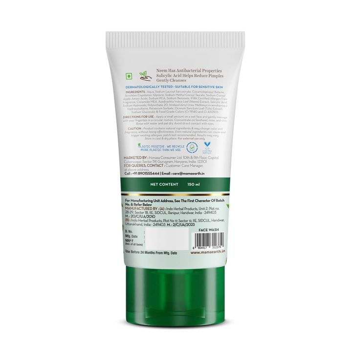 mamaearth%20Neem%20face%20wash%20-%20Neem%20Pimple%20Clear%20Face%20Wash%20with%20Neem%20&%20Salicylic%20Acid%20%E2%80%93%20150%20ml%20%7C%20Fights%20Pimples%20&%20Acne%20%7C%20Reduces%20Marks%20%7C%20Purifies%20Skin%20%7C%20Gently%20Cleanses%20%7C%20For%20All%20Skin%20Types%20&%20Sensitive%20Skin%20%7C%20Controls%20Excess%20Oil%20%7C%20For%20Men%20and%20Women%20-%20Image%202