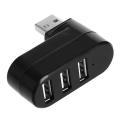 USB 2.0 Extension Hub Mini Portable 3-port Splitter USB Devices Accessories High-speed Data Transmission Digital Cable(White).