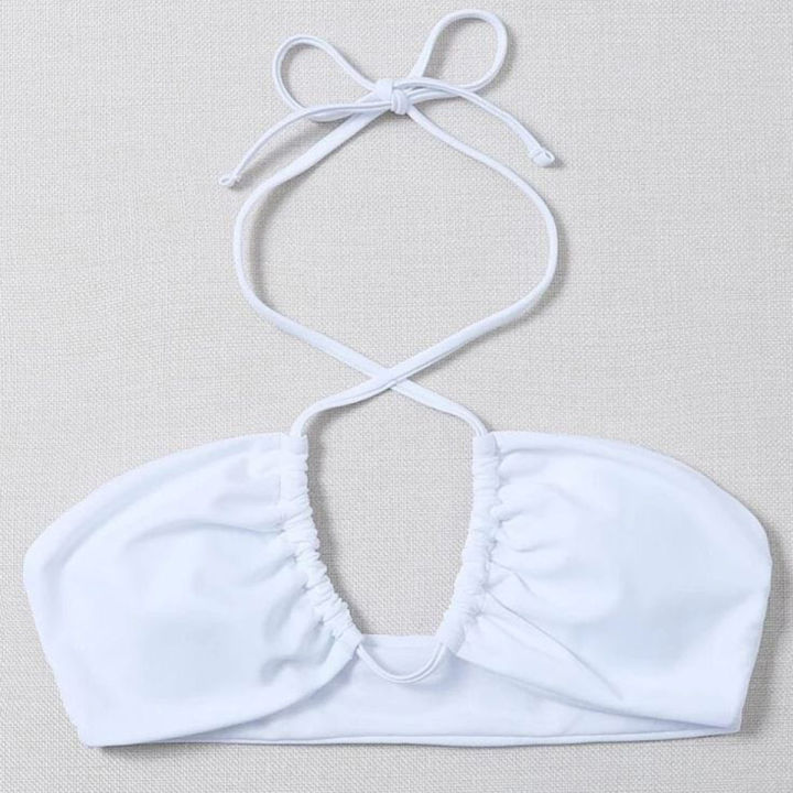halter top made by Ribbed Cotton Fabric