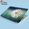 White Daisy Flower Laptop Sticker. 