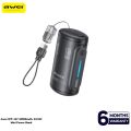 Awei WP‑117 10000mAh Mini Power Bank with Build-in Detachable Cable. 22.5W Fast Charging Pocket Size 3C Certified Powerbank.