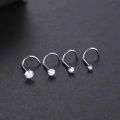 G23 Titanium Nose Stud Piercings 20G Cubic Zirconia Set 1.5/2/2.5/3MM Screw Nostril Pircing Nariz Earring Jewelry Wholesale. 