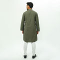 MYTH OLIVE PURE COTTON PANJABI FOR MENS. 