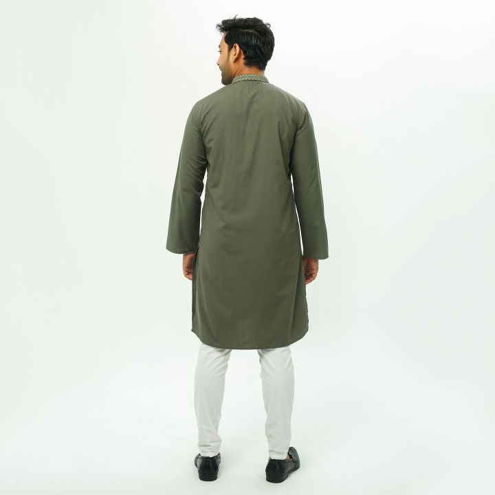 MYTH%20OLIVE%20PURE%20COTTON%20PANJABI%20FOR%20MENS%20-%20Image%203