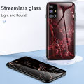 Biruiqu For Samsung Galaxy M31s Shockproof Fashion Marble Tempered Glass Back Case Cover. 