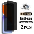 2Pcs Anti-Spy Tempered Glass For Infinix Note 30 VIP Hot 40 40i 30 30i 20i GT 10 Pro Smart 8 7 6 HD Privacy Screen Protectors.
