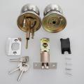 Round Door Handle Door Knobs Lock Stainless Steel Entrance Passage Door Lock with Key for Bedroom Li. 