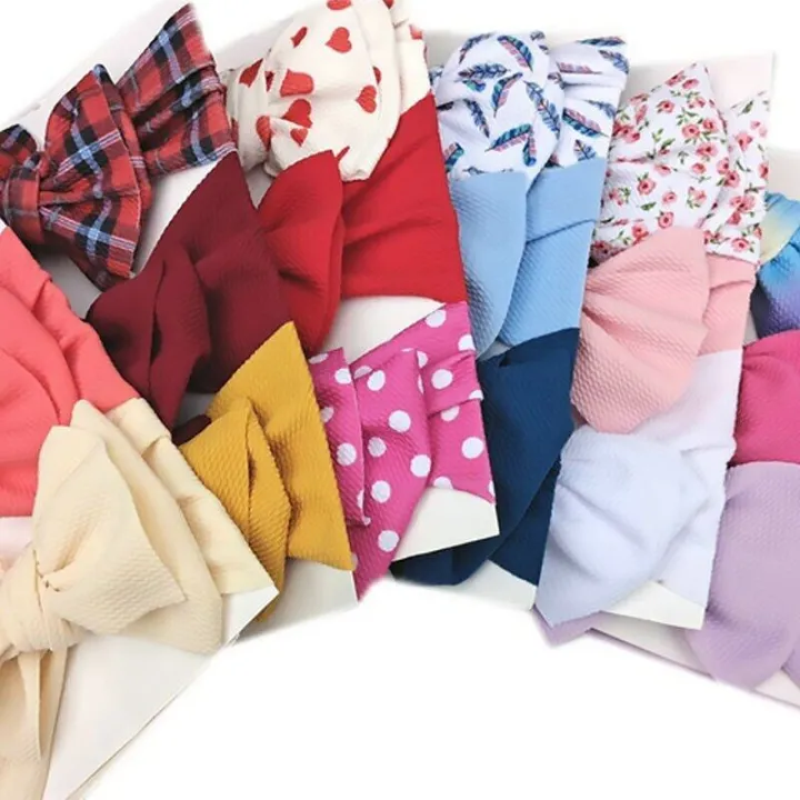 3%20Pcs/Set%20Baby%20Girl%20Headband%20Elastic%20Bows%20Newborn%20Headbands%20Hair%20Band%20For%20Girls%20Print%20Kids%20Turban%20Baby%20Hair%20Accessories%20-%20Image%205