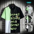 2024 New Printed Synthetic Fabric Summer Men's Short Sleeve T-Shirt. 