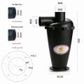 Vacuum Cleaner Powder Dust Collector Filter SN50T6 Cyclone Separator Industrial & Household With Flange-Black Cyclone  Set 2. 