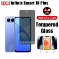 Infinix Smart 10 Plus Smart 10 X6725 Smart 9 Phone Case Plating Transparent Soft Casing with Camera Protective and Tempered Glass and Back Film 3 in 1. 