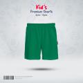 Fabrilife Kids Premium Cotton Shorts- Green.
