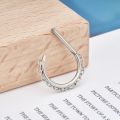 ASTM F136 Titanium 16G Hinged Segment D Shape Clicker Septum Ring with Chain Nose Ring Cartilage Earring Helix Lobe Piercing.