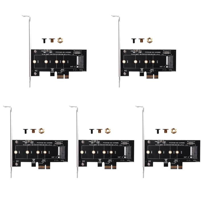 JOUYI 5X Add on Cards PCIE to M2 Adapter PCI Express 3.0 X1 to NVME SSD M2 PCIE Raiser Adapter Support 2230 2242 2260 M.2 SSD