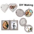 3pcs/Lot NO Fade Stainless Steel Heart Photo Locket Frame Reliquary Photo Frame Pendant Charms For Jewelry Making Accessories. 