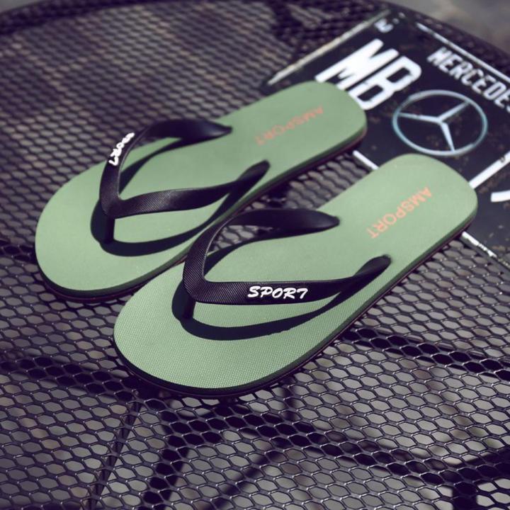 Summer New Flip-Flops Men's Korean-Style Trendy Unique Slippers Men's Non-Slip Flip-Flop Beach Shoes Outdoor Slippers