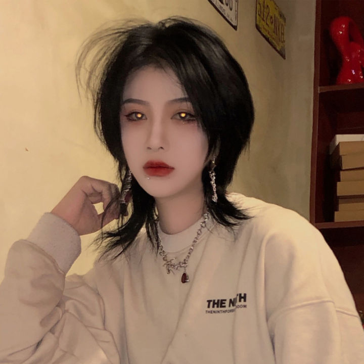 %5B%20New%20%5D%20Wolf%20Tail%20Wig%20Men's%20Short%20Hair%20Korean%20Style%20Handsome%20Sweet%20Cool%20Anchovy%20Short%20Straight%20Hair%20Men%20and%20Women%20Can%20Wear%20Headgear%20-%20Image%202