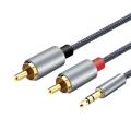 RCA Cable 2RCA to 3.5 Audio Cable 3.5mm Jack RCA AUX Cable for Phone Home Theater DVD 2RCA Audio Cable.