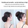 A TO Z MALL Cute Ball Head Wig Black Light Brown Headband Girl Natural Scrunchie Hairdo Natural Fluffy Simulation Hair Accessories.
